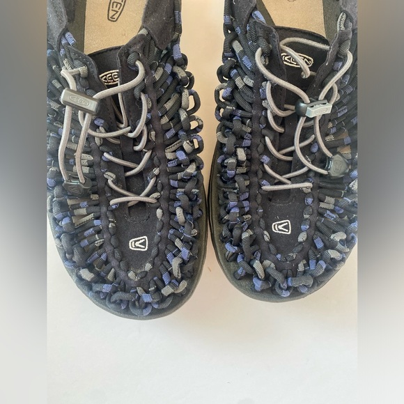 Keen Uneek 1014617 Black Grey Fishermen Hiking Sandals Cord Braided Rope - Picture 9 of 10